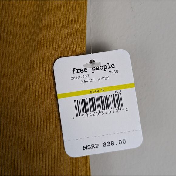 Free People Harlow Bike Shorts In Hawaii Honey Gold Size Medium New - Picture 3 of 10